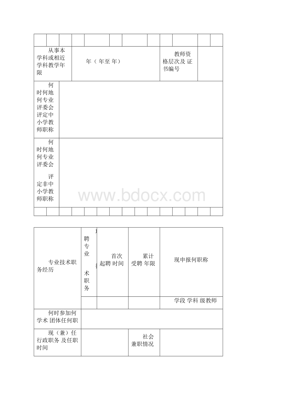 中小学教师职称申报高级教师申报表Word格式文档下载.docx_第2页