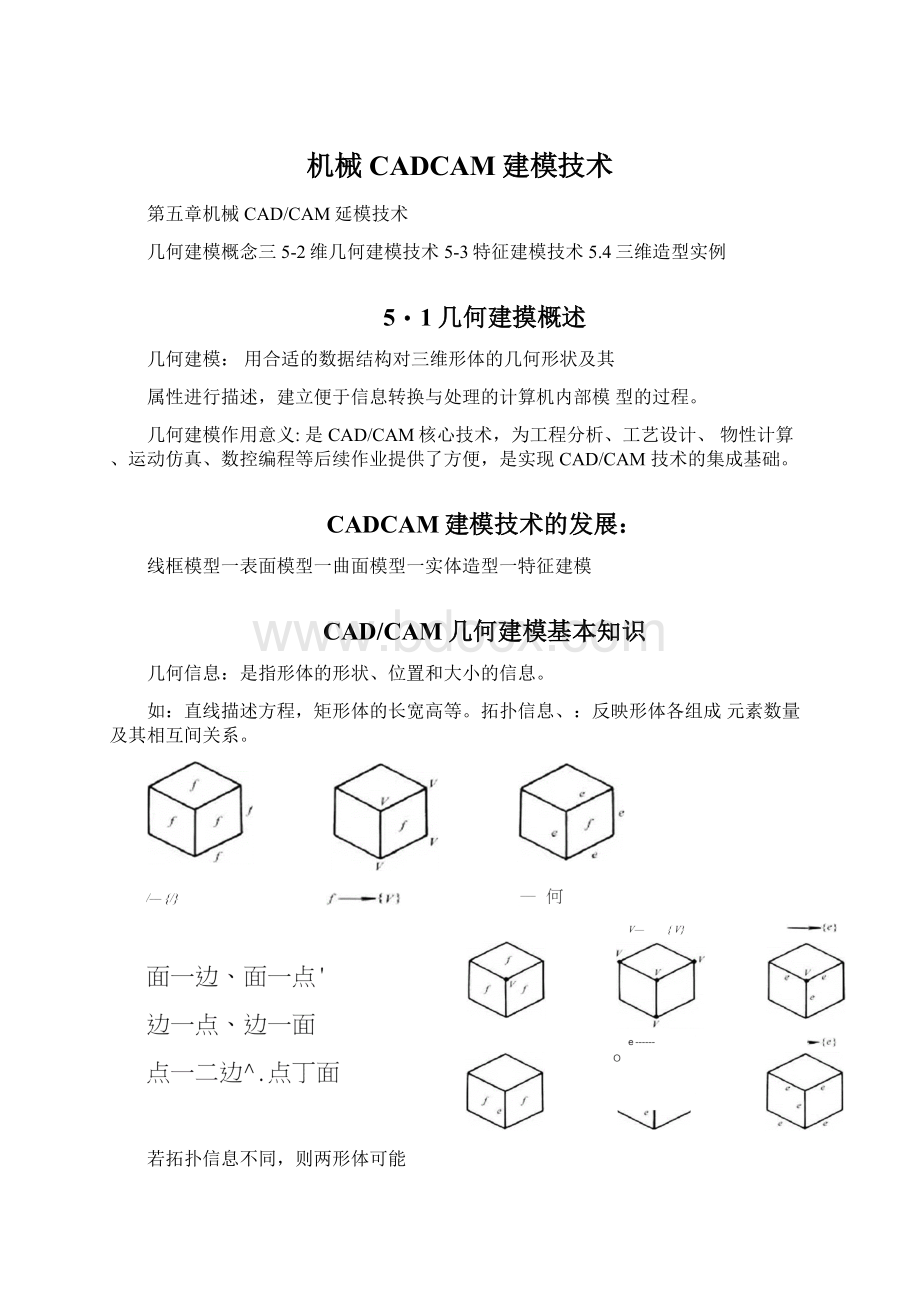 机械CADCAM建模技术.docx