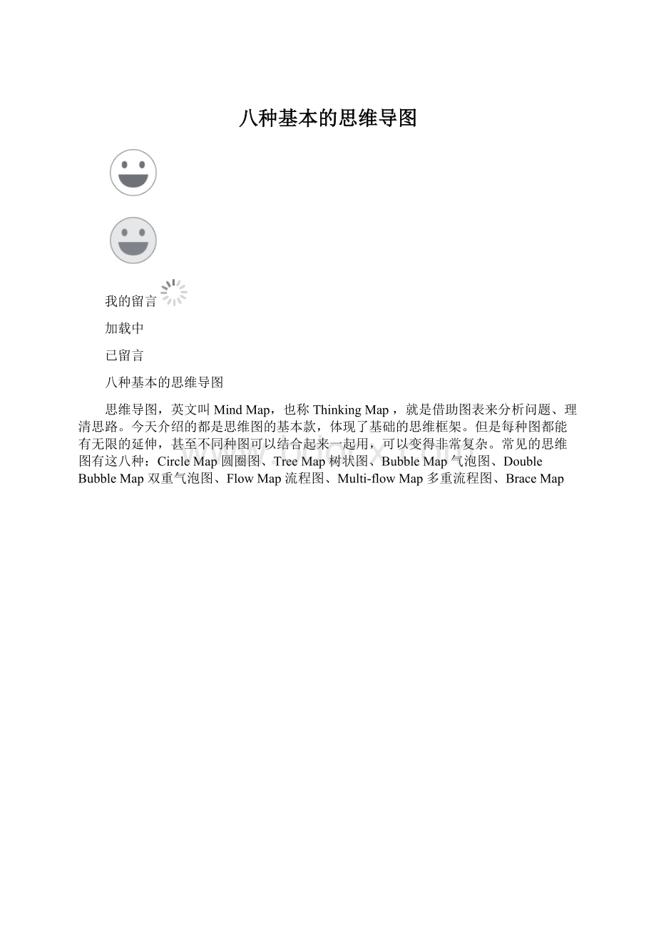 八种基本的思维导图Word格式.docx