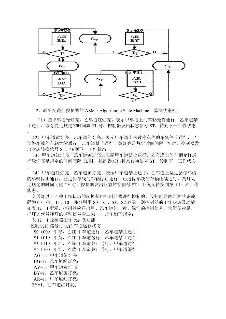 交通灯控制电路设计课题报告.docx_第2页