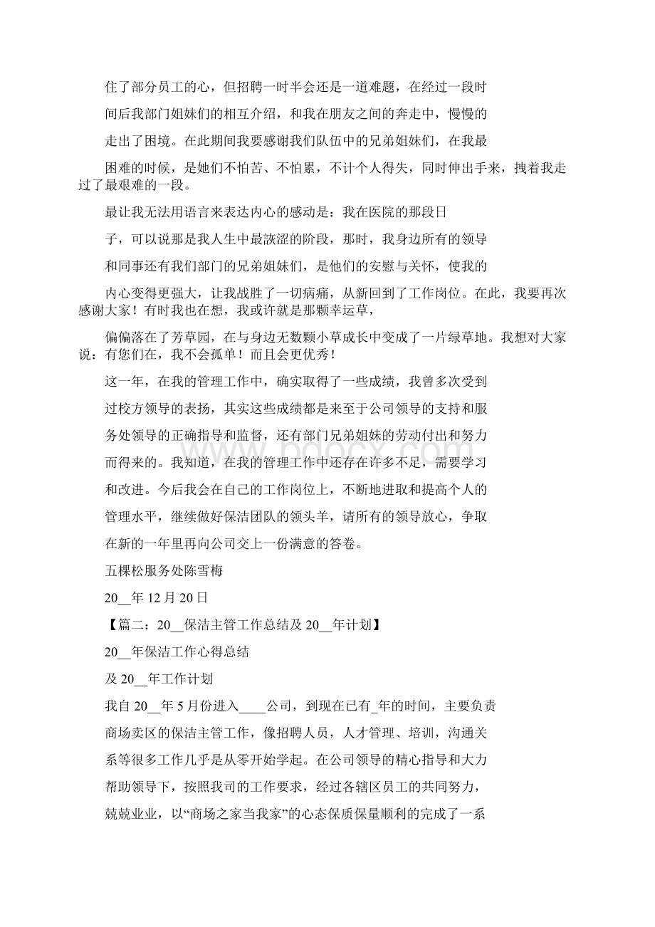 保洁主管自我评价文档格式.docx_第3页