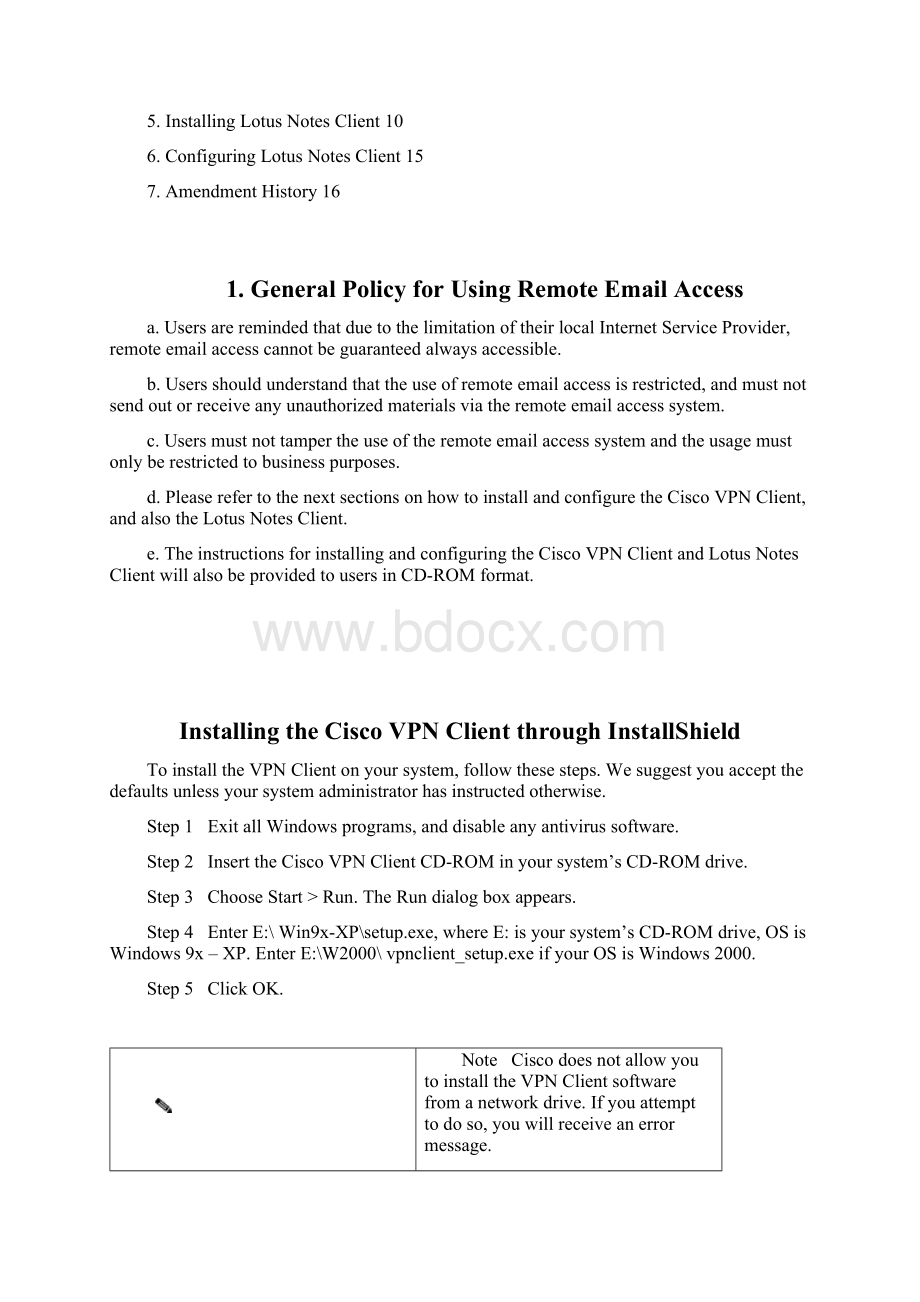 VPN Client and Lotus Notes Client R65 Installation Guide v10.docx_第2页