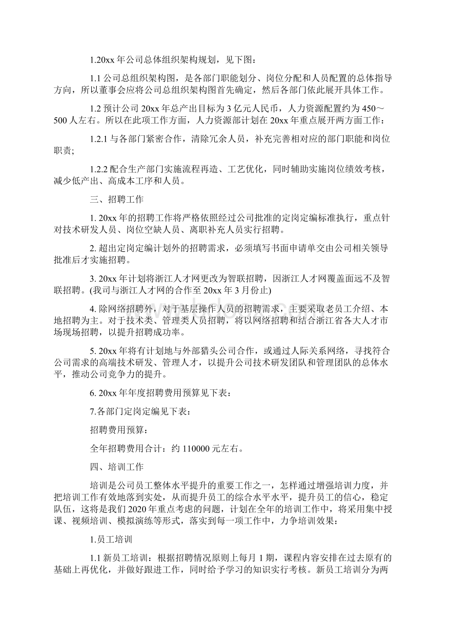 HR工作计划表Word文档下载推荐.docx_第2页