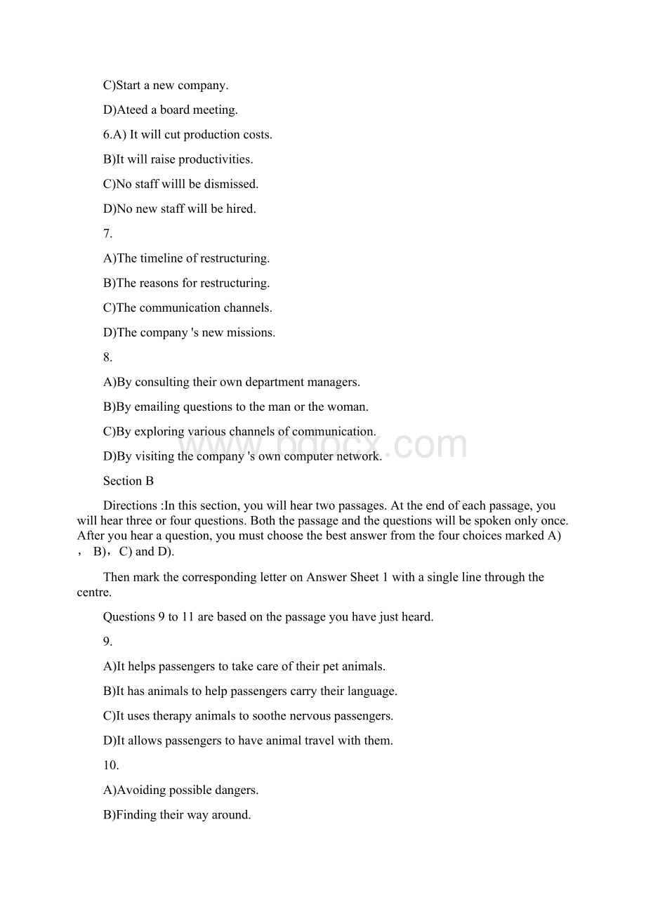 大学英语六级考试真题及参考答案全三套.docx_第3页