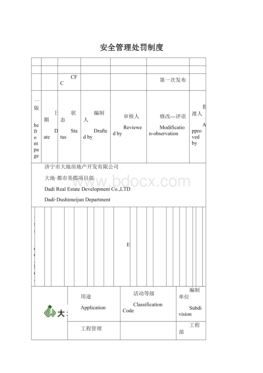 安全管理处罚制度文档格式.docx_第1页