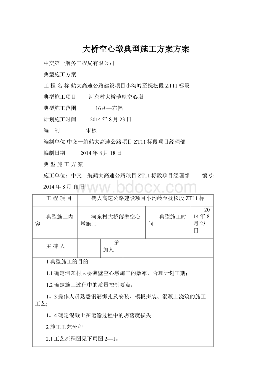 大桥空心墩典型施工方案方案Word文档格式.docx_第1页