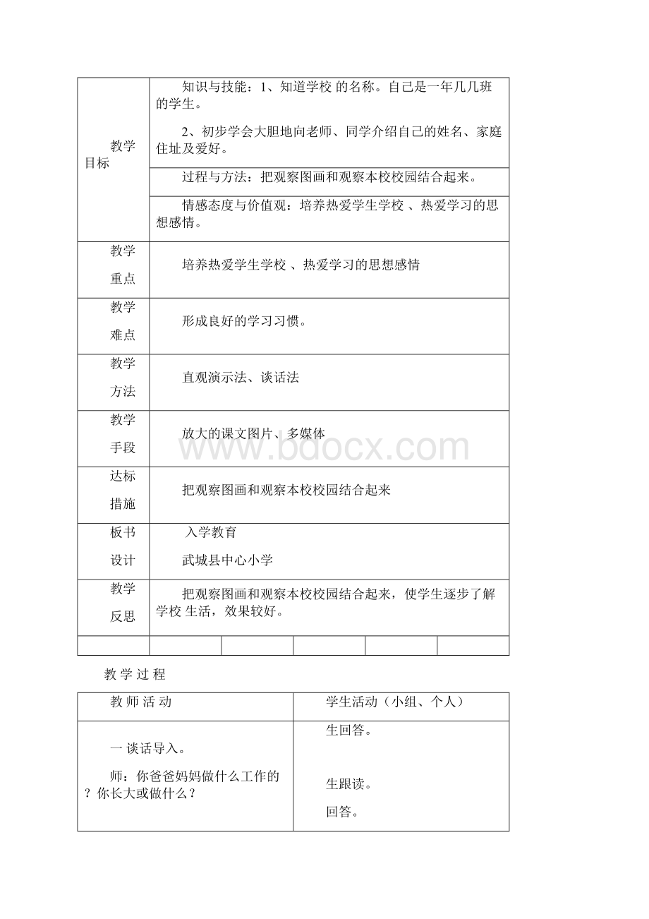 小学 一年级 第一单元 教案Word格式文档下载.docx_第3页