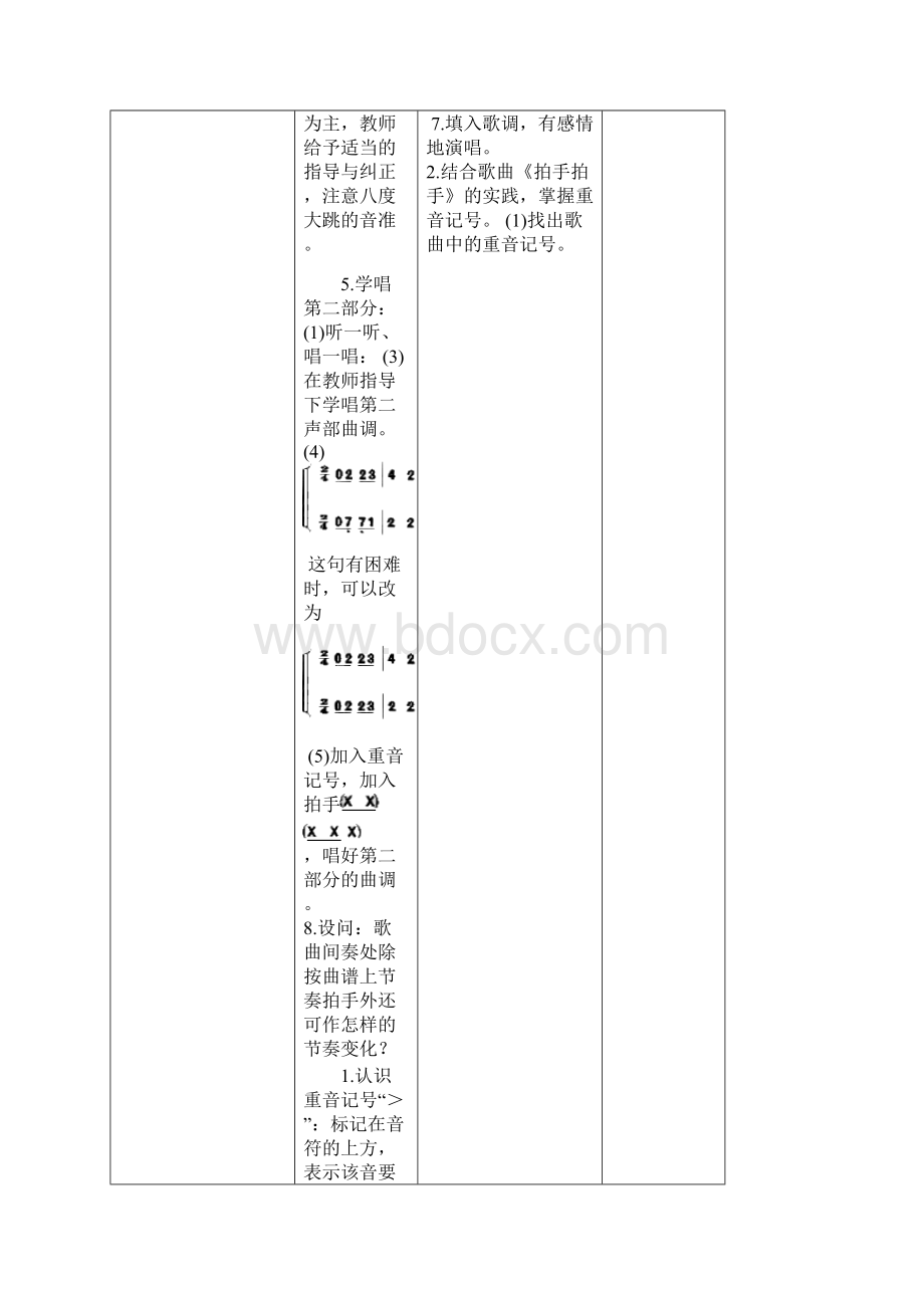 人音版小学音乐四年级下册教案表格版.docx_第3页