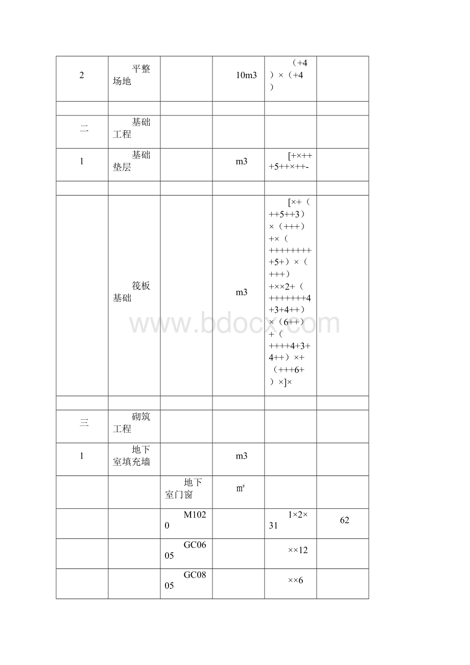 工程量计算书模板.docx_第2页