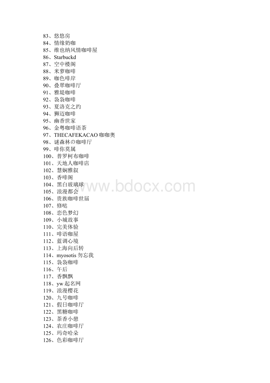 咖啡店名字650例.docx_第3页