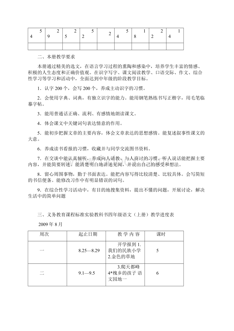 人教版小学四年级语文上册教案.docx_第2页