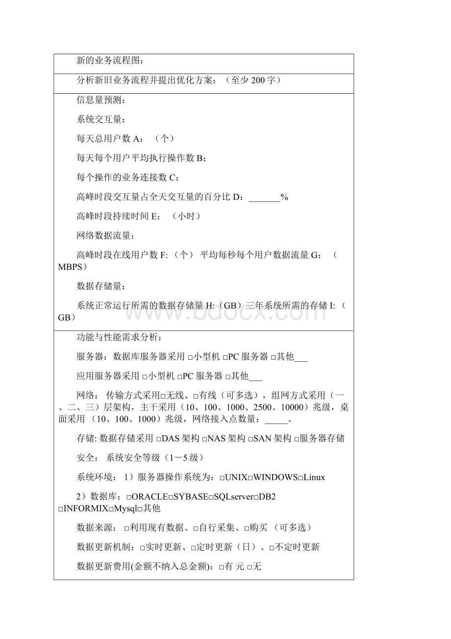 信息系统建设项目预算申报书范本Word文档格式.docx_第3页