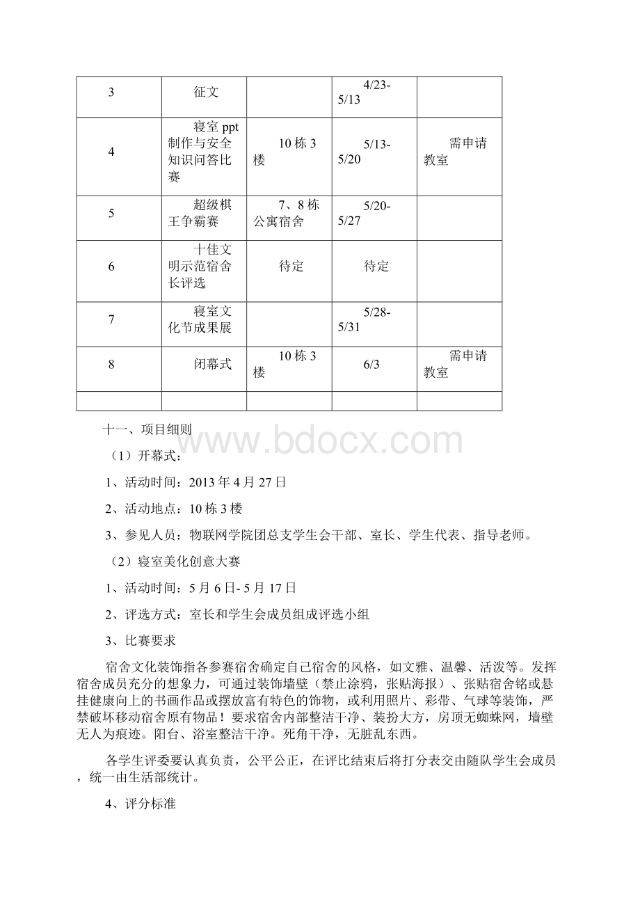 物联网学院第一届寝室文化节活动策划书.docx_第3页