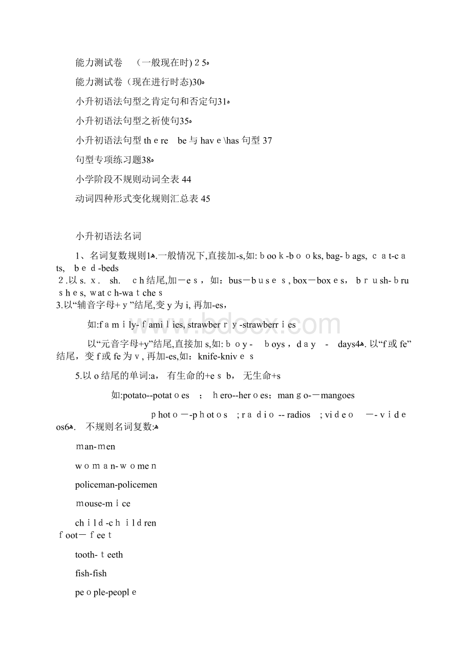 全面小升初英语语法点总结及练习.docx_第2页