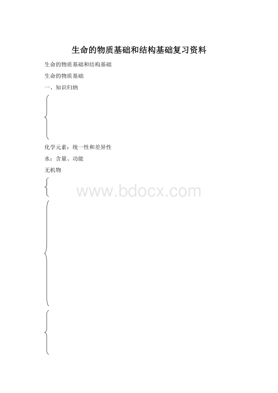 生命的物质基础和结构基础复习资料.docx_第1页