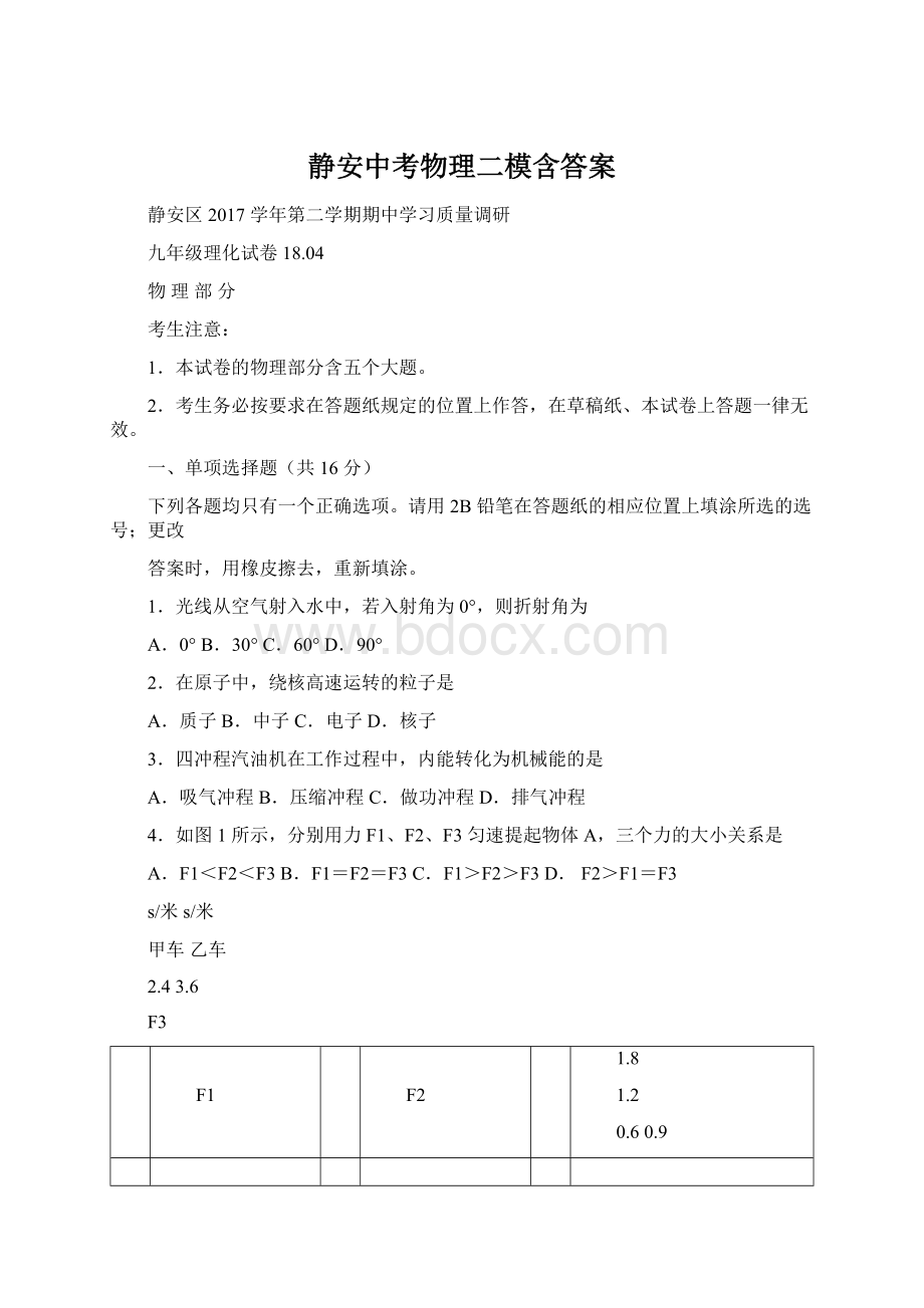 静安中考物理二模含答案.docx_第1页