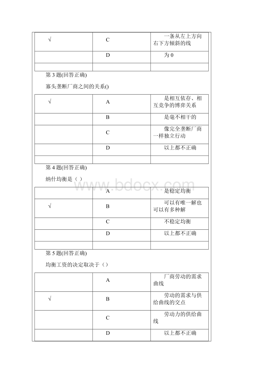 南开大学现代远程教育学院在线考试中心课程练习管理经济学二.docx_第2页