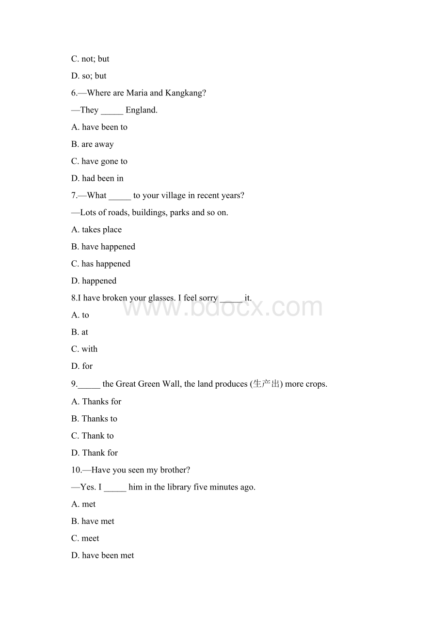 九年级英语上册Unit1 Topic1话题检测 最新仁爱版Word文件下载.docx_第2页