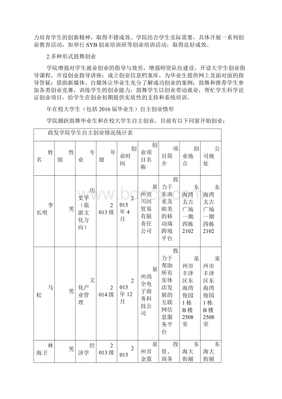 泉州师范学院政治与社会进展学院届毕业生Word下载.docx_第3页