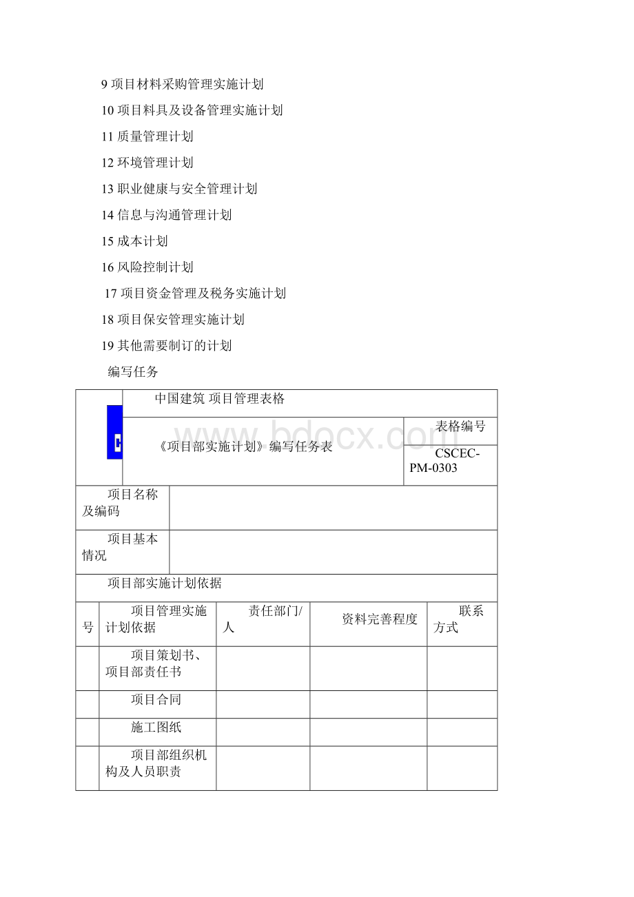 项目部实施计划书Word格式.docx_第2页