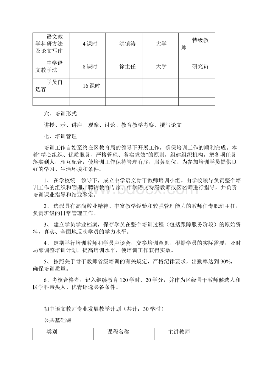 初中语文教师专业发展培训方案.docx_第3页