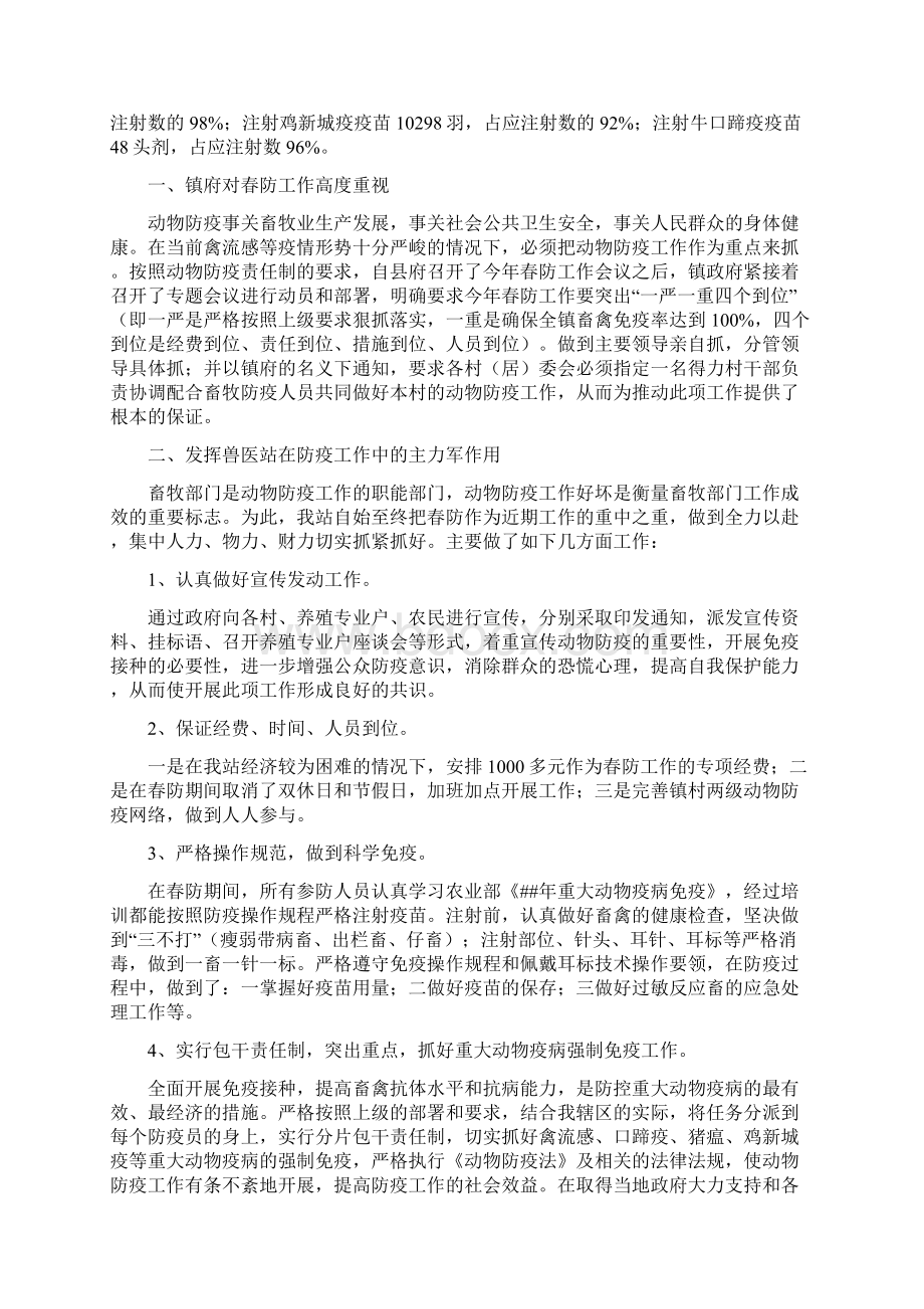 关于乡镇兽医站工作总结优秀范文Word文档下载推荐.docx_第2页