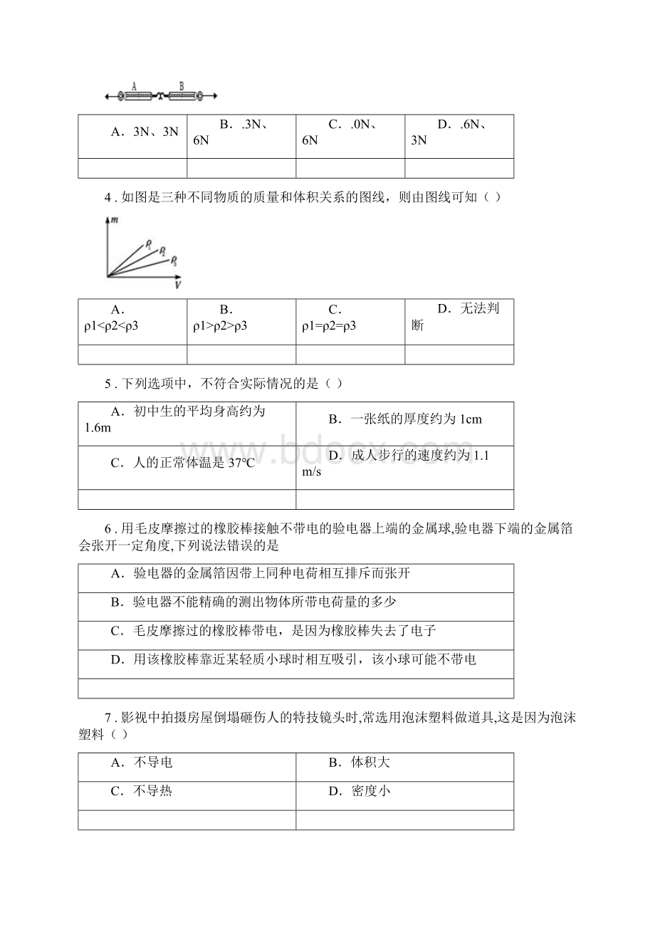 新人教版八年级下学期第一次月考物理试题II卷.docx_第2页