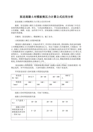 泵送混凝土对模板侧压力计算公式应用分析.docx