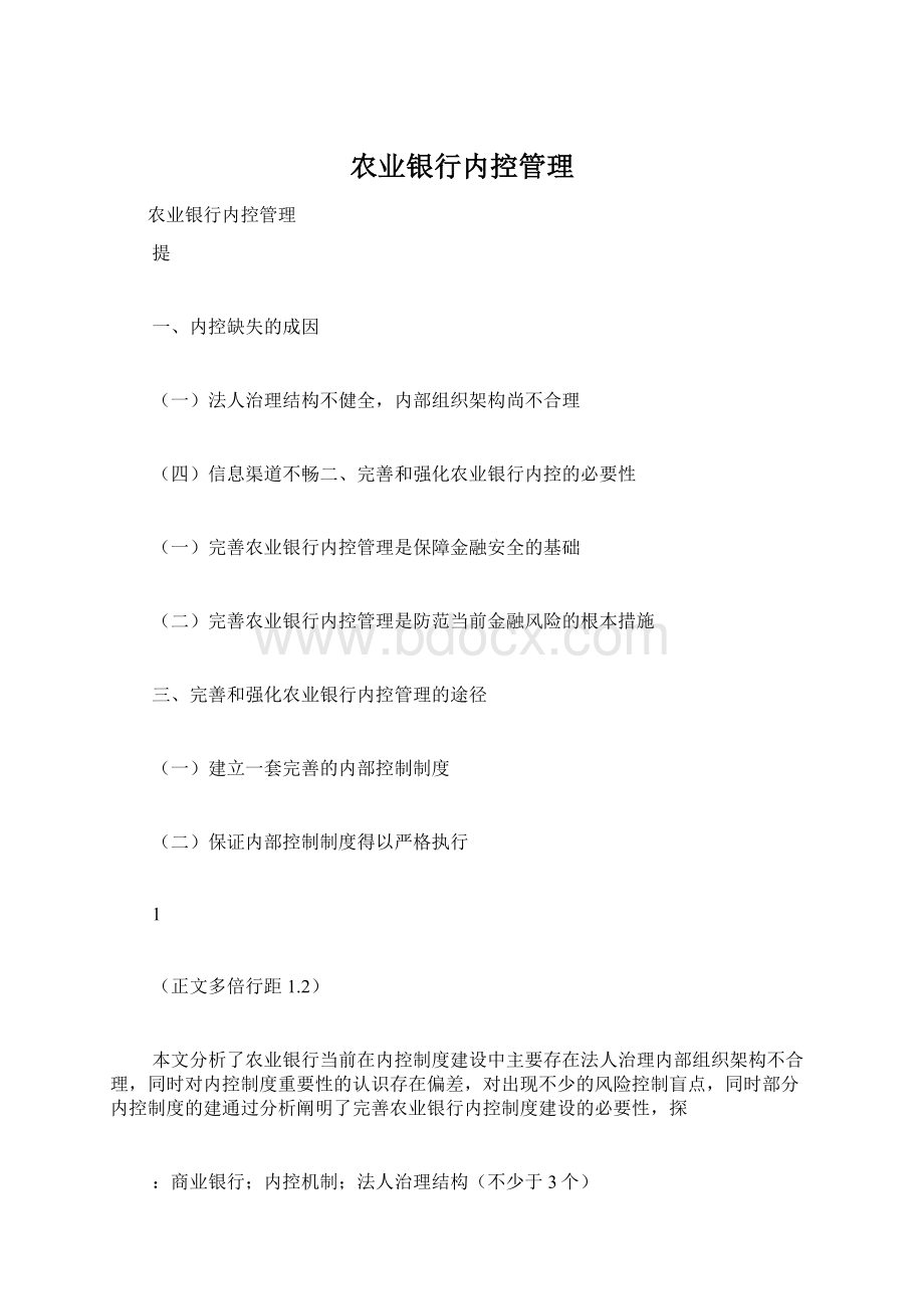 农业银行内控管理.docx