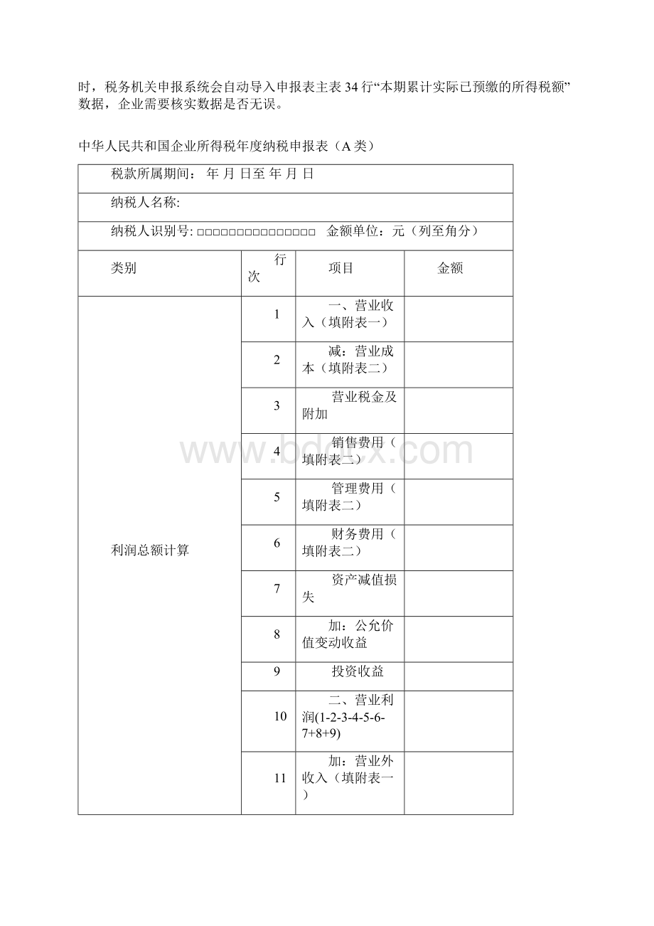 企业所得税年度纳税申报表填报要点提示DOC 29页.docx_第3页