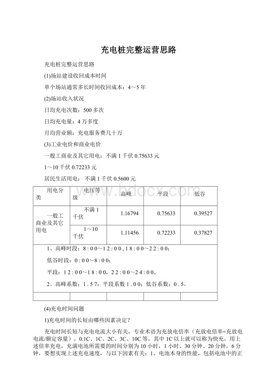 充电桩完整运营思路Word文档下载推荐.docx