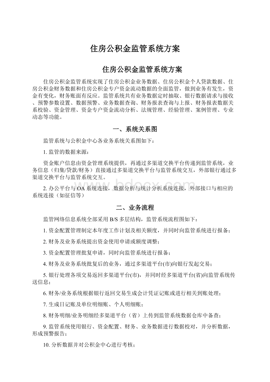 住房公积金监管系统方案.docx_第1页