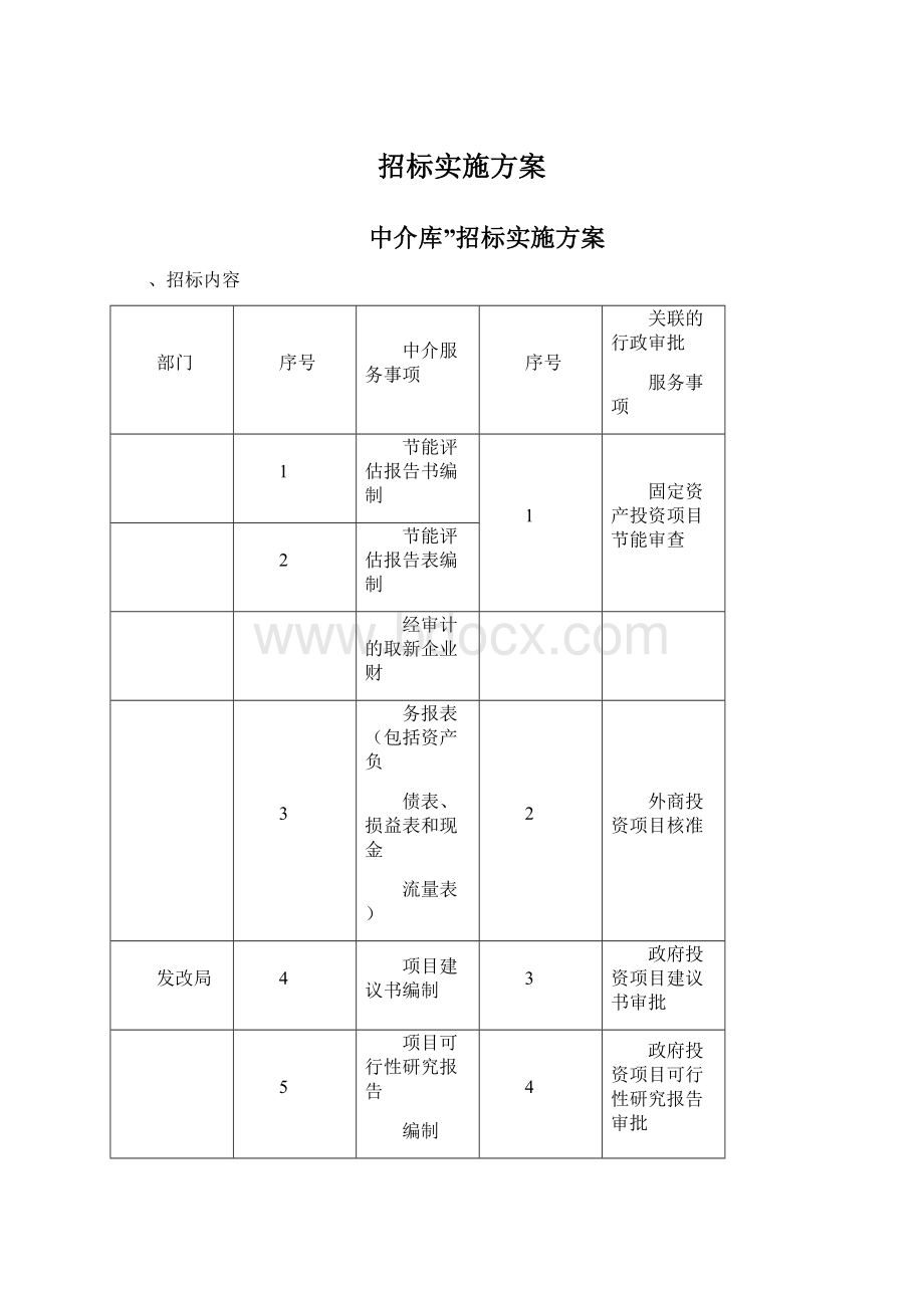 招标实施方案Word格式.docx