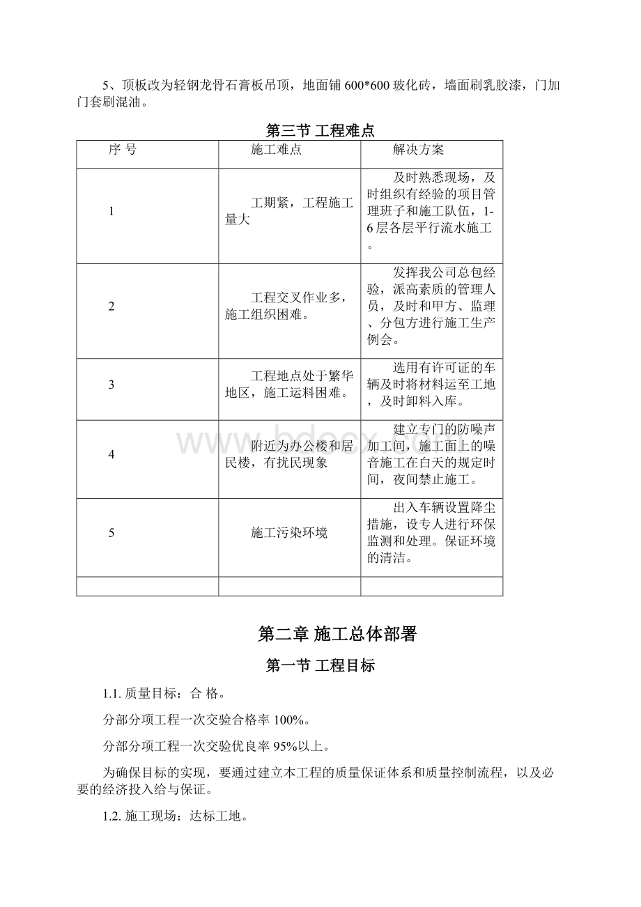 办公楼装修改造工程施工方案技术标施工组织设计Word格式文档下载.docx_第2页