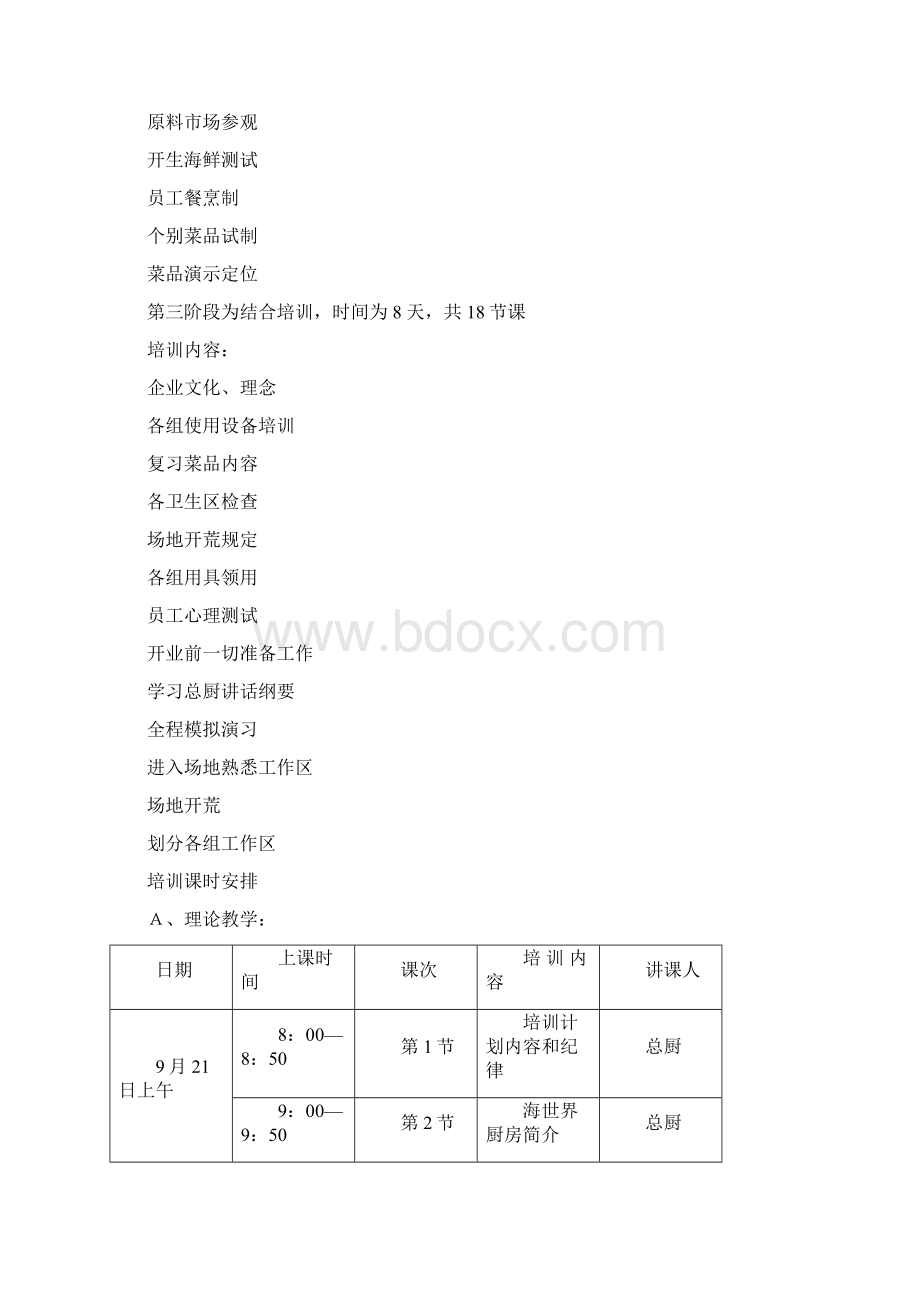 厨房部员工培训计划.docx_第2页