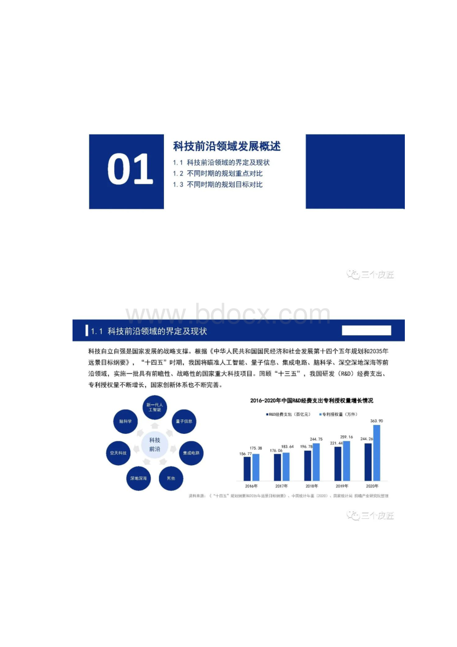 中国七大科技前沿领域十四五发展全景前瞻核心产业规模将达4000亿元Word文件下载.docx_第3页