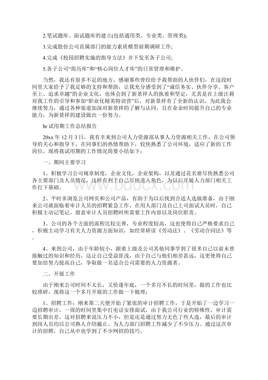 hr试用期的工作总结范文Word下载.docx_第2页