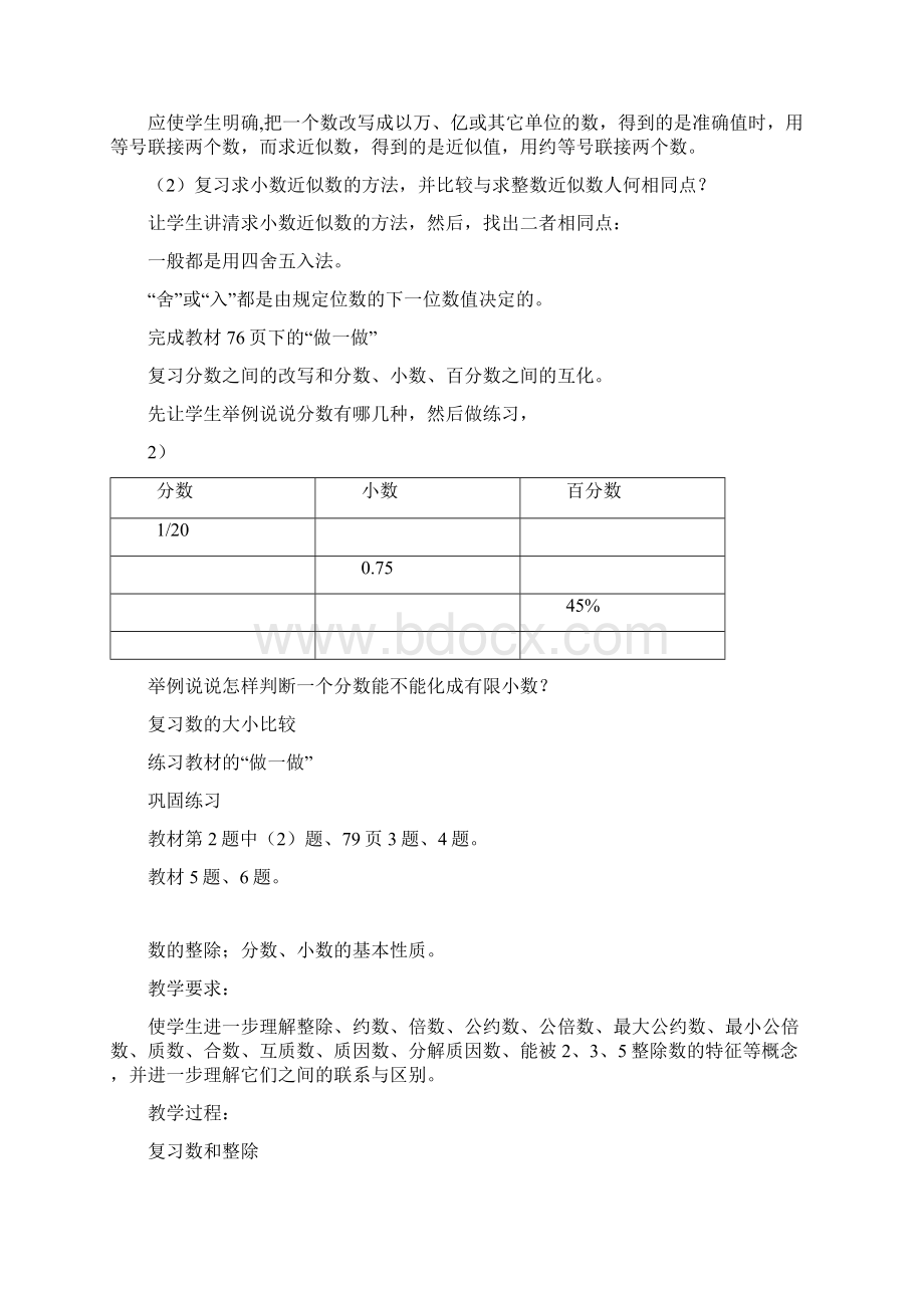 最新小学六年级数学总复习全套教案Word格式.docx_第3页