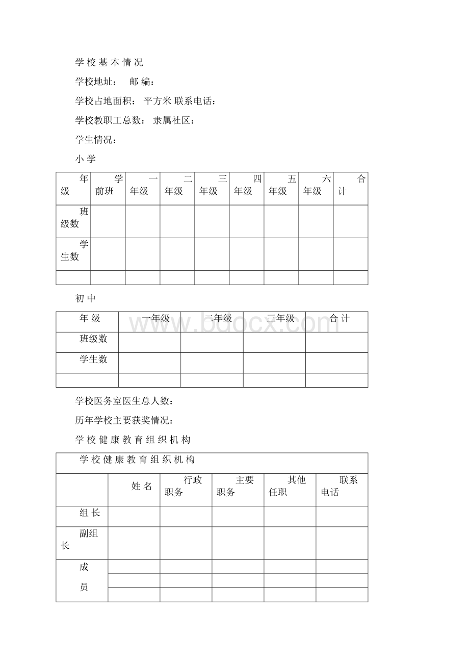 学校健康教育工作台帐.docx_第2页