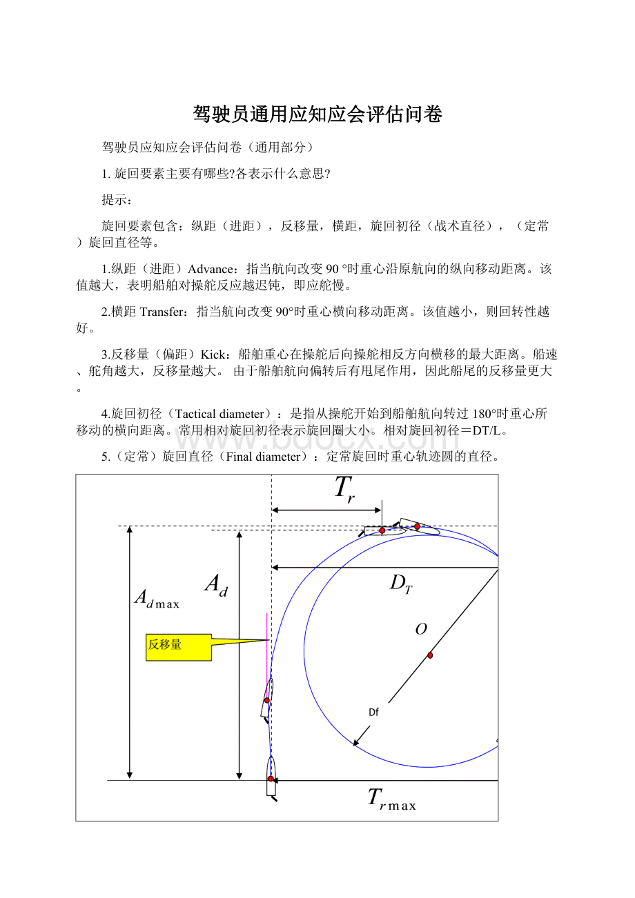 驾驶员通用应知应会评估问卷Word格式.docx