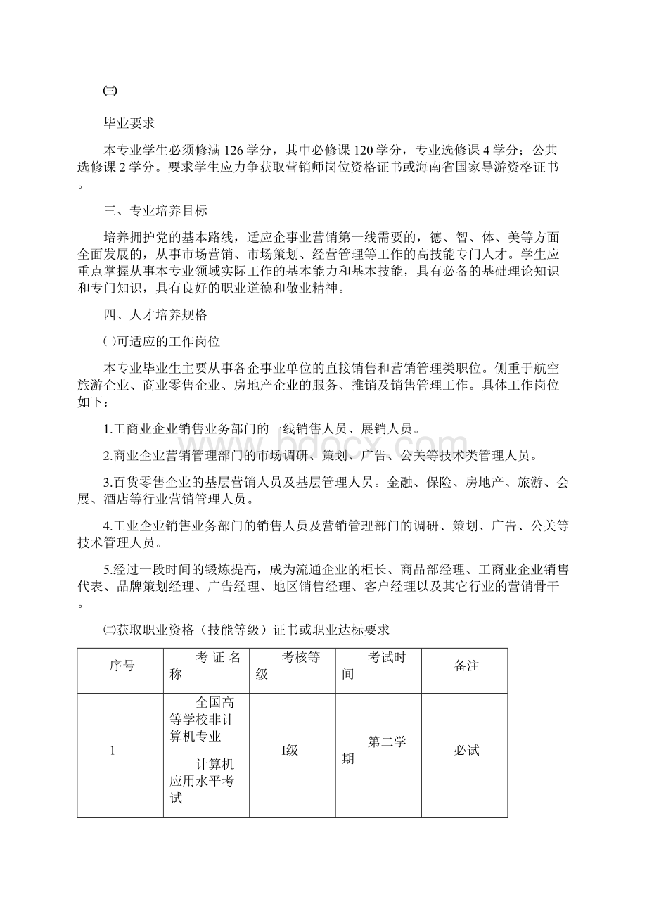 市场营销人才培养实施方案Word文档下载推荐.docx_第2页