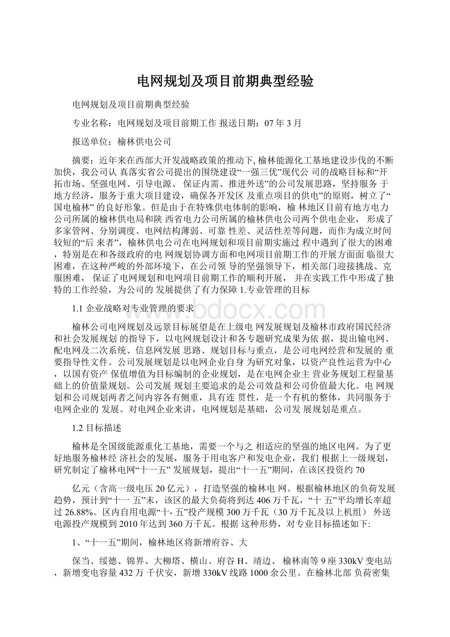 电网规划及项目前期典型经验.docx