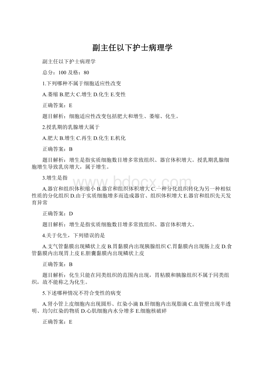 副主任以下护士病理学.docx_第1页