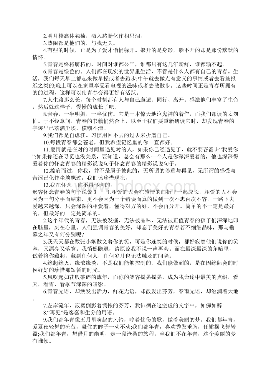 形容怀念青春的句子说说.docx_第3页