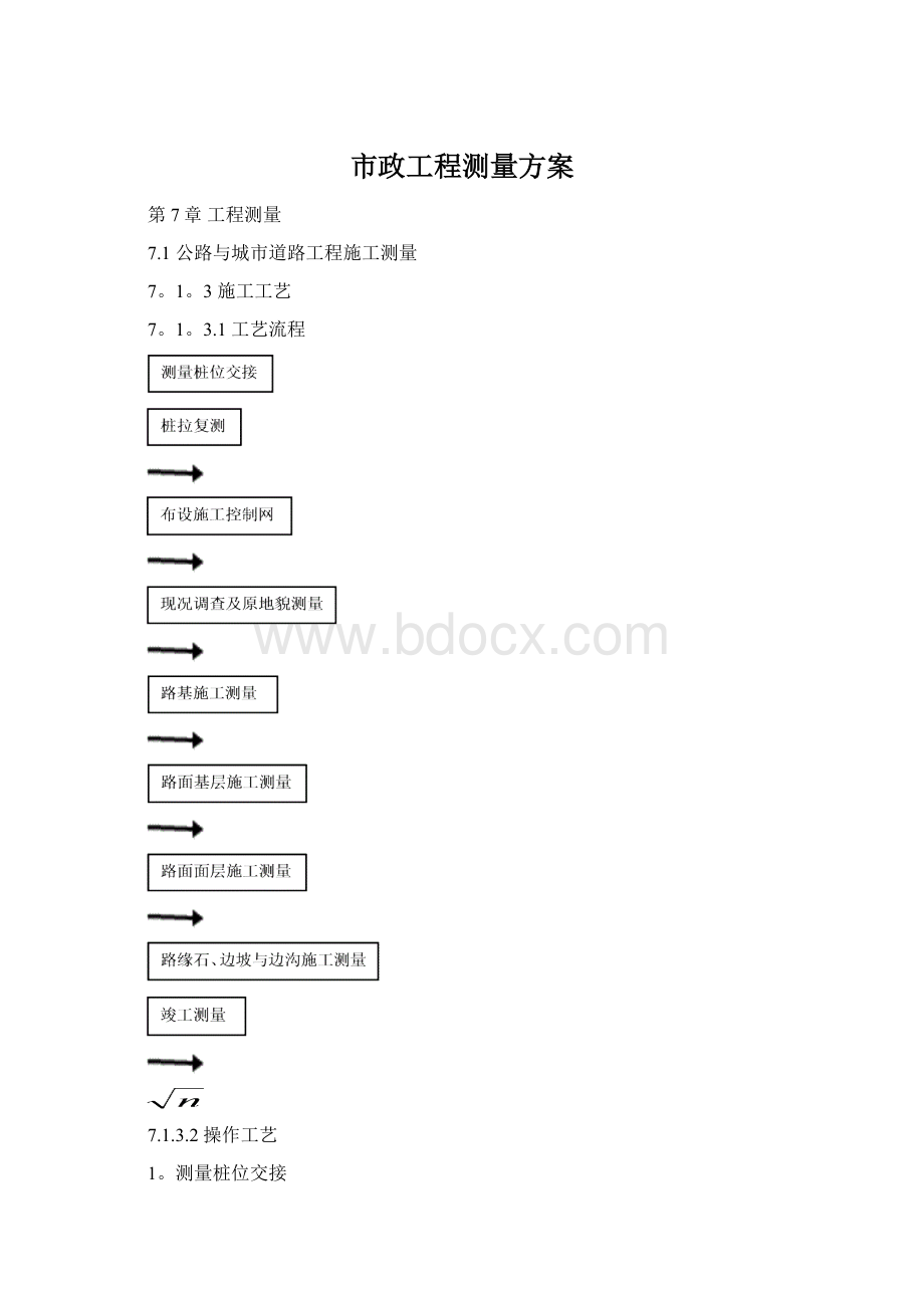 市政工程测量方案Word下载.docx