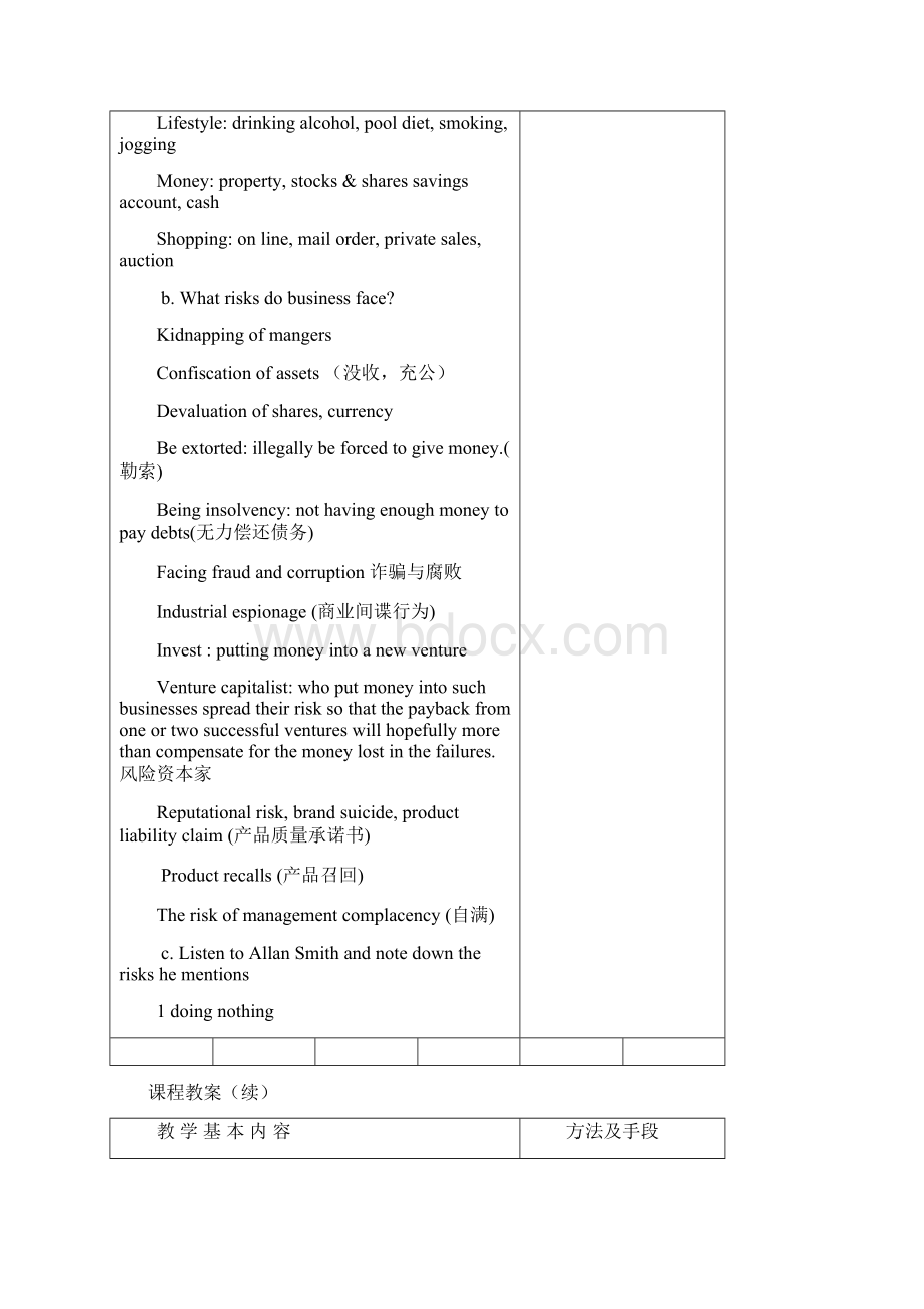 体验商务综合英语4Unit6RiskWord文件下载.docx_第3页