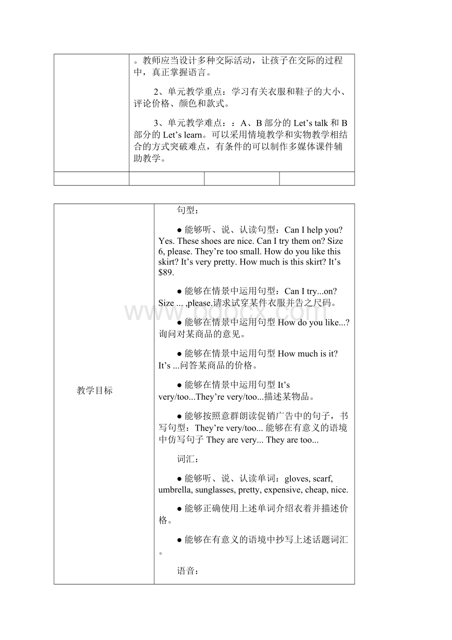 新PEP四年级下册教案 Unit 6.docx_第2页