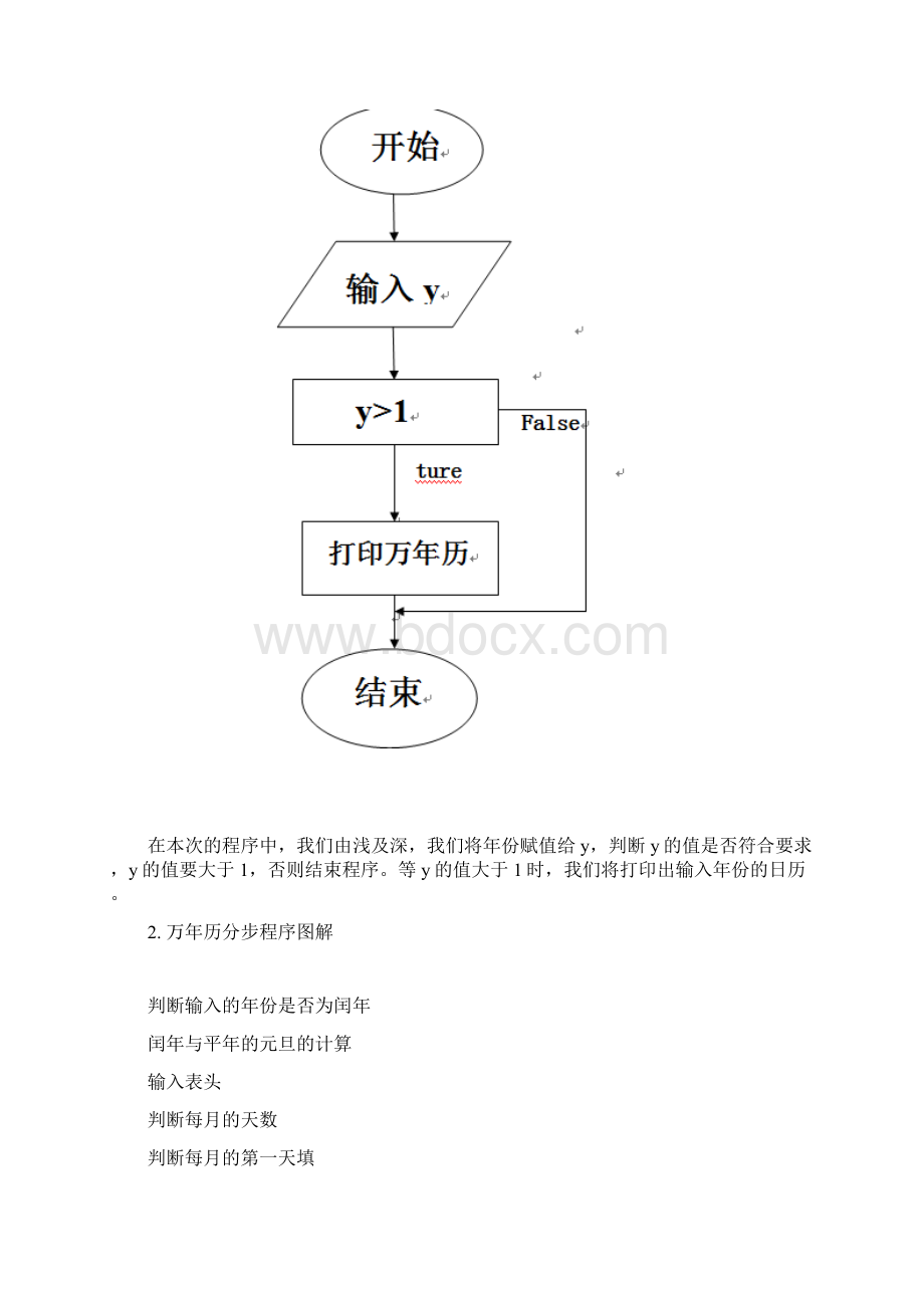 C语言程序设计 万年历Word下载.docx_第3页