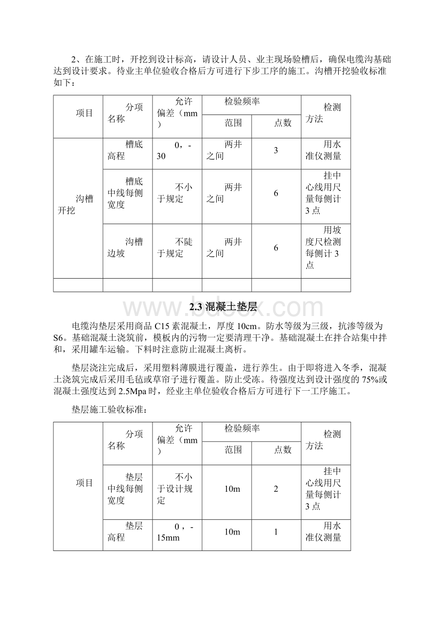 电缆沟开挖项目实施方案.docx_第3页