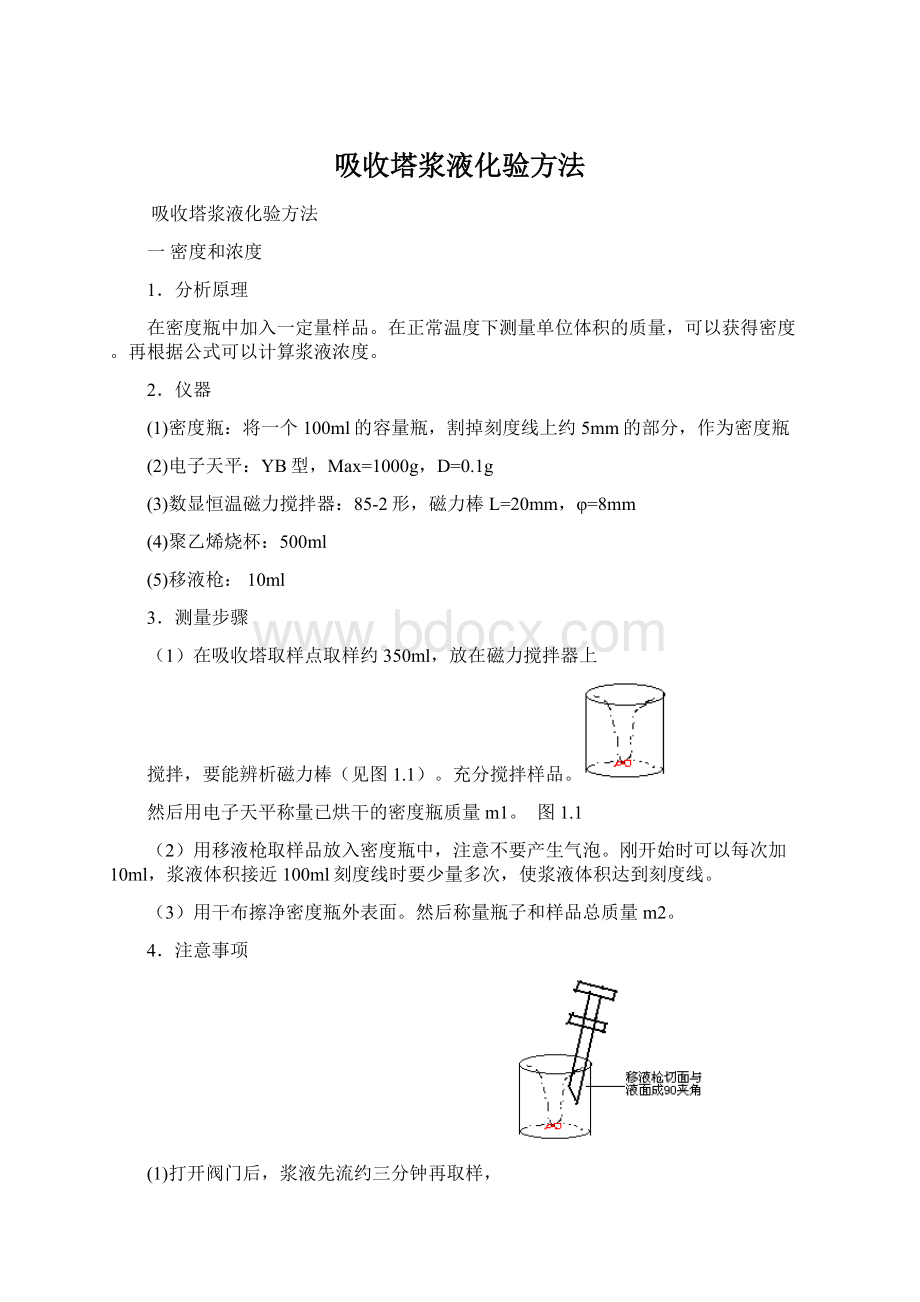 吸收塔浆液化验方法.docx_第1页